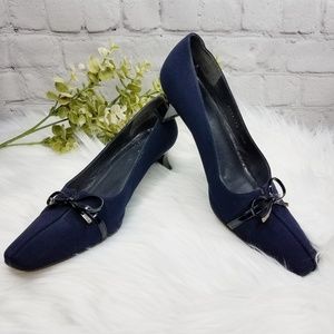Stuart Weitzman Square Tow Kitten Heels• 7 1/2